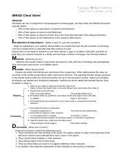 IMRD Cheat Sheet .